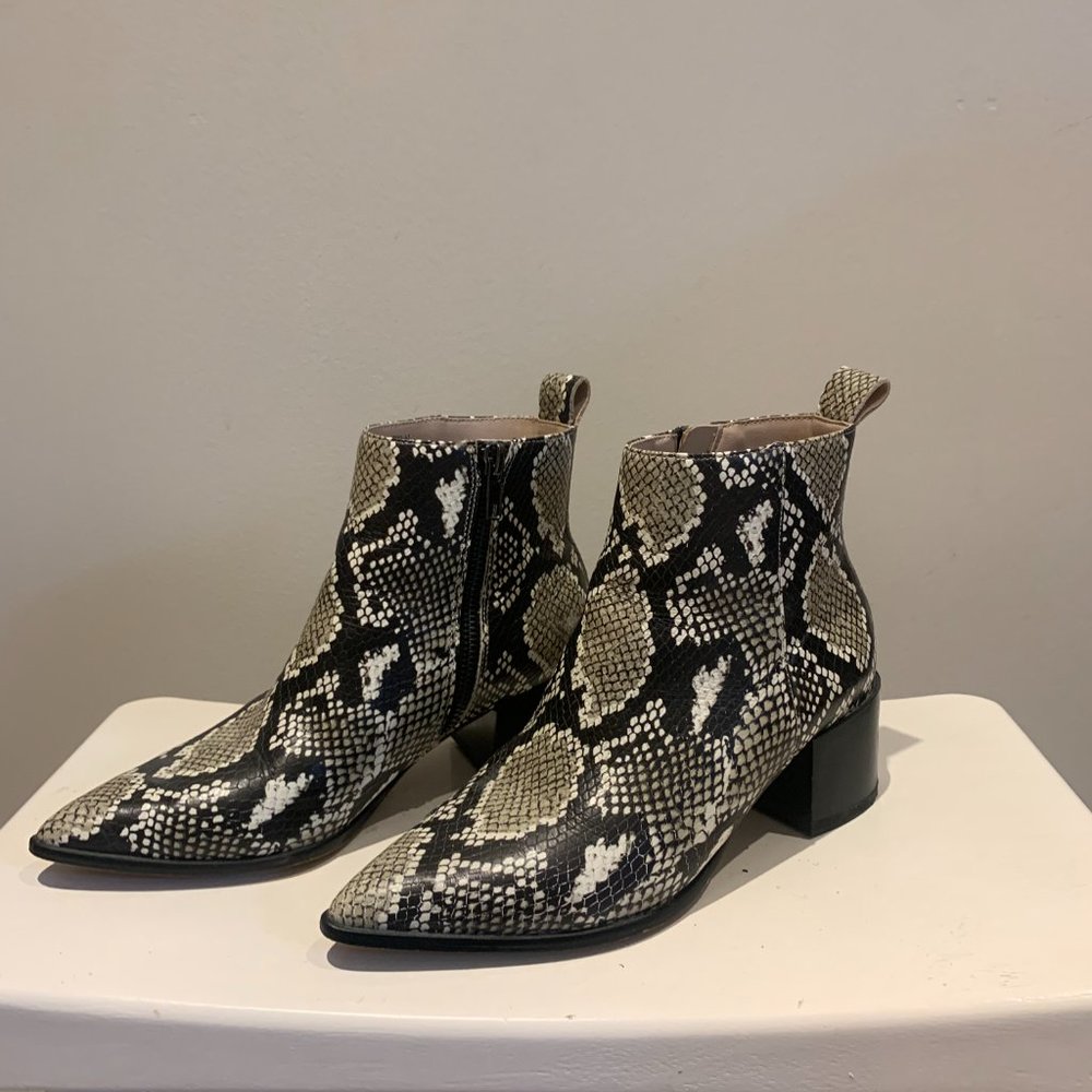 Saks Fifth Avenue snakeskin booties!